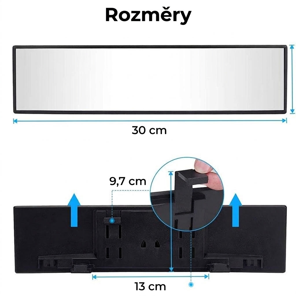 Clarisa™ — Panoramatické zpětné zrcátko